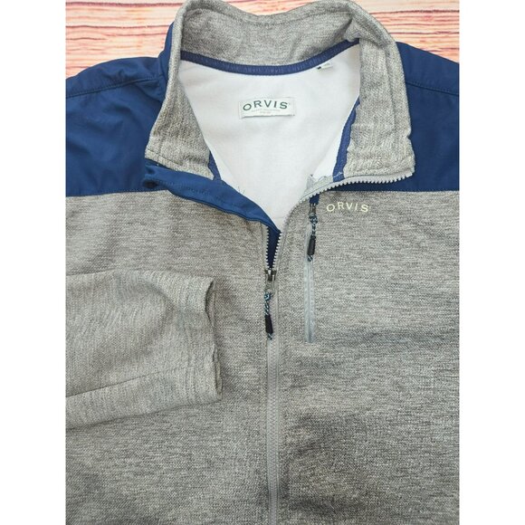 Orvis Mens Gray Full-Zip Colorblock Jacket Size XL - Picture 4 of 9